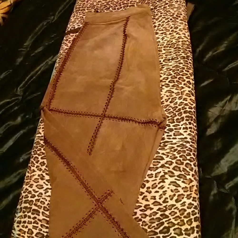 Suede Pants